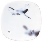 Yume-no-Yume Whooping Crane Ceramic Plate Incense Burner by Nippon kodo