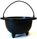 Cast Iron Cauldron w/Handle, Ideal for smudging, Incense Burning, Ritual Purpose, Decoration, Candle Holder (4" Diameter Handle to Handle, 2.5" Inside Diameter)
