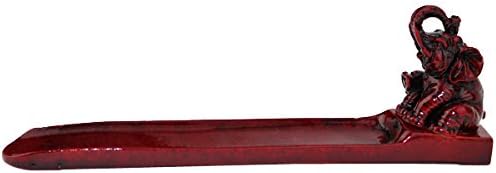 Red Elephant Wraps Incense Burner Holder Lucky Figurine Home Decor Gift