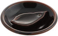 Kotobuki Incense Holder Tenmoku Leaf/Plate Porcelain/Made in Japan