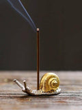 2Pcs Snail Shaped Incense Burner Stick Holder Animal Shaped Home Vintage Incense Holders