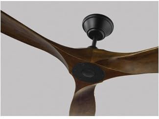 Monte Carlo 3MAVR60BK Maverick Energy Star 60'' Outdoor Ceiling Fan with Remote Control, 3 Balsa Wood Blades, Black