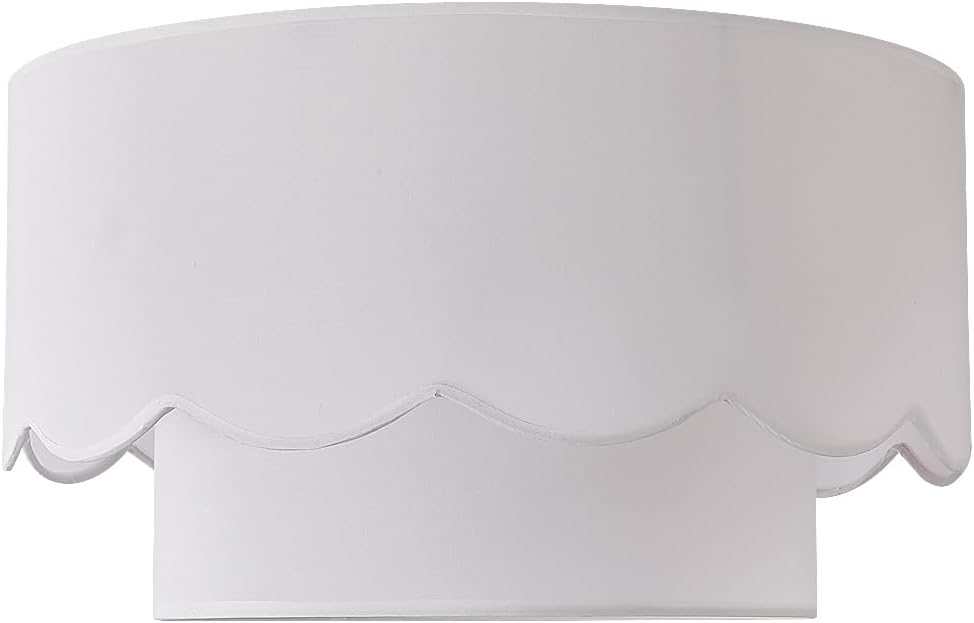 Ceiling Fan with Light, 20" Flush Mount Boho Ceiling Fans with Lights Remote Control, Low Profile Drum Fabric with 6 Speeds for Bedroom,Nursery,Living Room