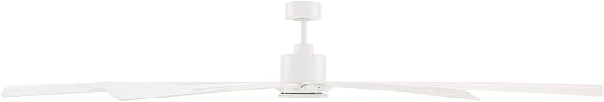 Modern Forms Size Matters Indoor and Outdoor 8-Blade 84in Smart Ceiling Fan in Matte White with Remote Control with Alexa and iOS or Android App
