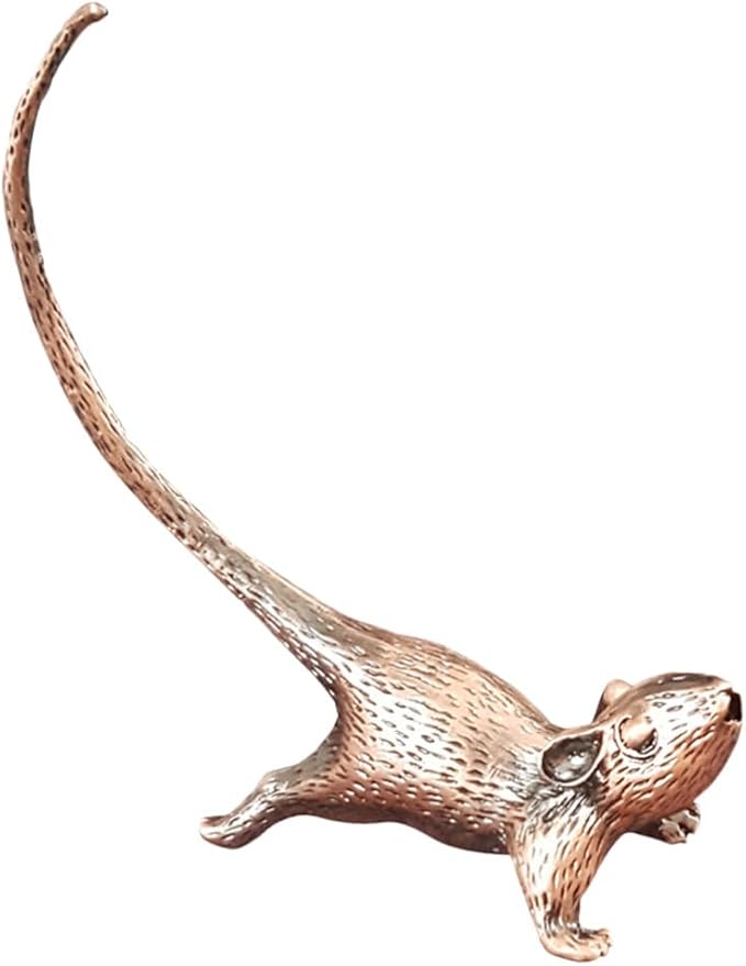 HOMSFOU Mouse Shape Incense Holder Retro Animal Incense Burner Mini Holder for Home Office Yoga Meditation Tea House Decor 2.95X2.71X1.41In