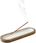 The Art Box Wooden Incense Holder for Sticks – 12 Inch Ash Catcher Incense Burner Tray, White Color, Modern Home Décor & Meditation Accessory