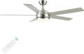 YUHAO 60 Inch Brushed Nickel Ceiling Fan with Light and Remote Control.Noiseless,Dimmable,3CCT,6 Speeds Reversible, DC Ceiling Fans for Indoor or Covered Outdoor Use.ETL Listed