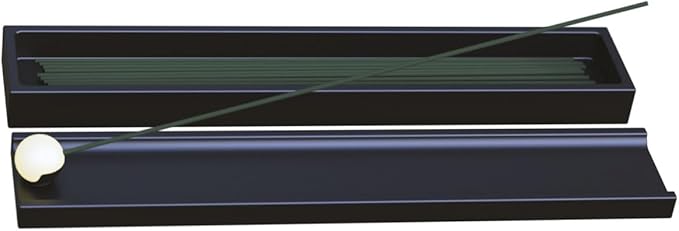 Black Wooden Incense Stick Holder with Storage Box