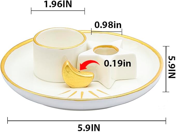4 in 1 Incense Holder, Palo Santo Holder for Burning Sage, Ash Catcher Tray, Candle Holder for Meditation Yoga Room