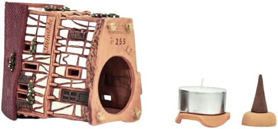 Ceramic Houses and Villages Collection - Handmade House Miniature of Historic Winery in Bernkastel-Kues, Germany - Candle, Cone Incense Holder R255