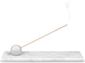 Marble Incense Holder Tray Incense Burner Modern Minimalist Home Deco and Desk Incense Holder for Sticks (Grey White)