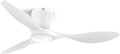 ocioc 42 inch Ceiling Fans with Lights and Remote, Dimmable Ceiling Fans with Reversible Quiet DC Motor, Flush Mount, 3CCT, White Ceiling Fan for Bedroom Living Room Indoor/Outdoor