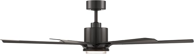 Modern Forms Size Matters Indoor or Outdoor 8-Blade 56in Smart Ceiling Fan in Bronze with Adjustable CCT 2700-3000-4000-5000K LED Light Kit and Remote Control
