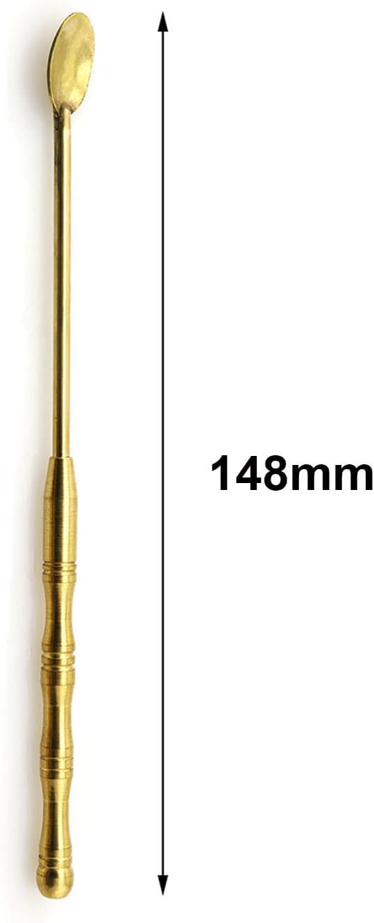 heyous 2pcs Incense Tools Set 148mm Incense Equipment Copper Spoon and Shovel for Incense Burner Yoga Meditation Room