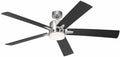 KICHLER Lucian Elite XL 60 in Ceiling Fan with Light, Modern Indoor Fan with Etched Cased Opal Glass and Wall Control in Polished Nickel for Bedroom or Living Room, 330060PN