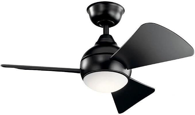 Kichler 34 Inch Sola Fan, Satin Black