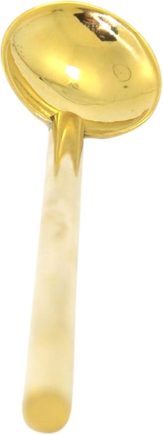 Religious Gifts High Polished Brass Plain Incense Charcoal or Holy Communion Spoon, 4 1/8 Inch