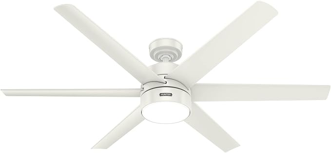 Hunter Solaria, Outdoor or Indoor, Ceiling Fan, Quiet, 60 inch, Fresh White