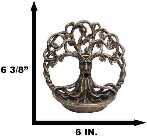 Ebros Gift Ethereal Forest Celtic Greenman Ent Tree of Life Backflow Incense Cone Burner Aroma Scent Figurine Mystical Earth Nature Deity
