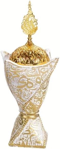 Bakhoor Burner, Charcoal Incense Burner, Frankincense Resin Incense Burner, Incense Burner for Yoga, Spa Aromatherapy，Office & Home Decor Gifts (Style2-white)