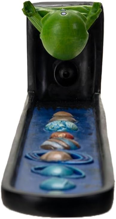 Pacific Giftware Colorful Alien Plante Incense Burner Galactic Explorer Resin Incense Burner with Alien Figurine Home Decor