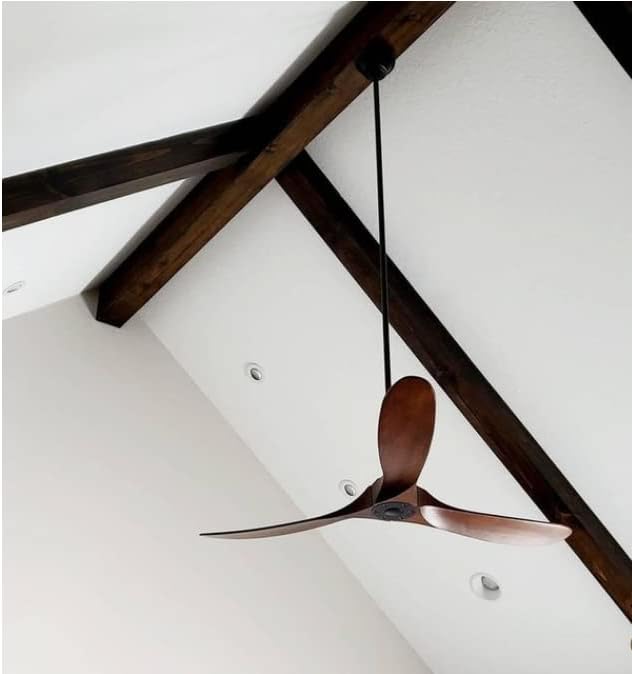 Monte Carlo 3MAVR60BK Maverick Energy Star 60'' Outdoor Ceiling Fan with Remote Control, 3 Balsa Wood Blades, Black