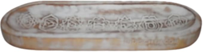 Rustic Wooden Incense Burner Holder - Handcrafted Mango Wood Insence Tray, Incense Burner/Incense Holder/Ash Catcher 12" Heat Resistant - Perfect for Meditation, Yoga & Aromatherapy (NaturalBrown)