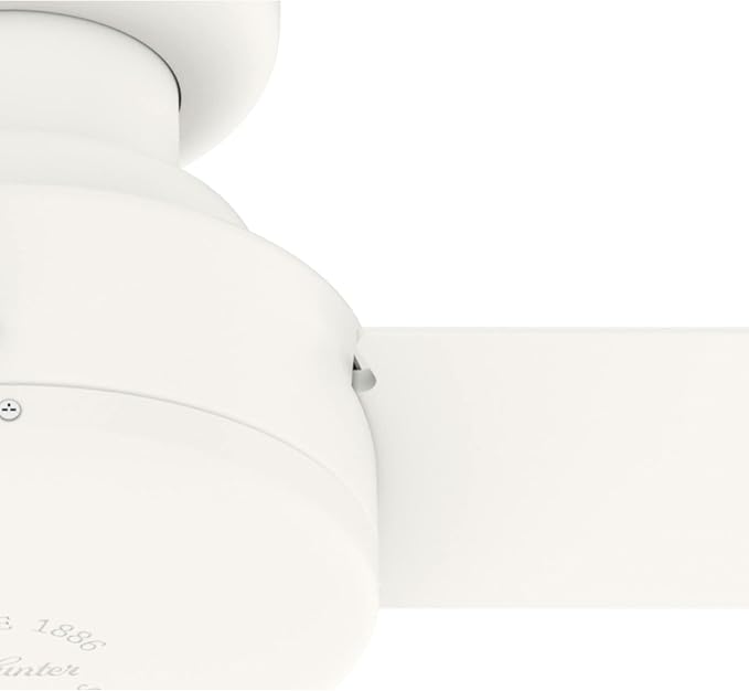 Hunter Presto, Indoor, Ceiling Fan, Wall Control, 52 inch, Matte White | For Bedroom, Living Room, Kitchen, Home Office, 52408