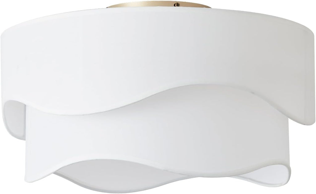 Flush Mount Ceiling Fan with Lights, 20" Low Profile Boho Ceiling Fan with Light Remote Control, Caged with 6 Speeds for Bedroom, Nursery, Living Room