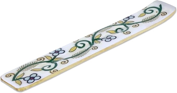 Bless-International Traditional-Handmade-Burner Wooden-Incense-Stick-Holder Ash-Catcher-Stand for-Aromatherapy-Meditation-Yoga (Inner Peace) 10 Inches, Pack of 1