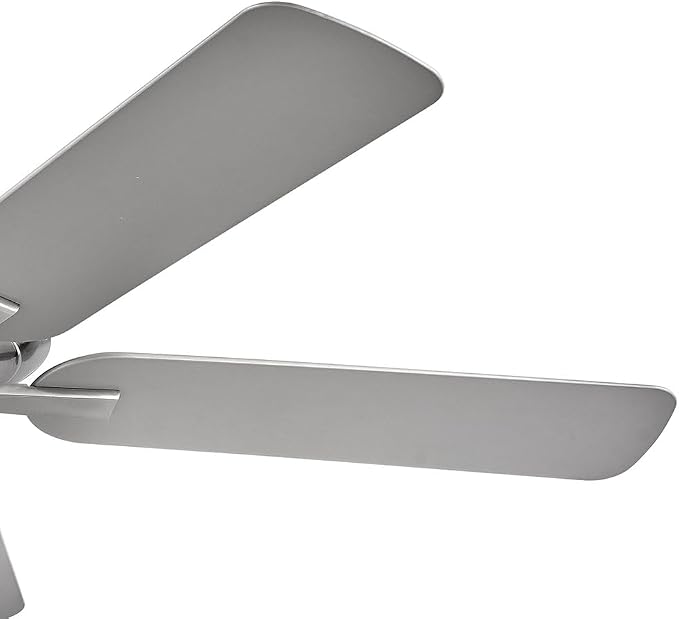 Hinkley Metro 52" Indoor Dual Mount Ceiling Fan, Traditional Style, Reversible Wooden Fan Blades, Brushed Nickel w/Matte Black or Silver Blades, Remote Sold Separately