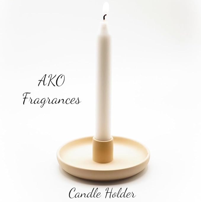 4 in 1 Incense Burner Holder - Multi-Purpose Ceramic Incense Stick Holder, Palo Santo Holder for Clean Burning, Sage Meditation Burner Set, Candle Holder for Aromatherapy (Matte Beige)