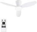 40 inch Ceiling Fan with Lights, Flush Mount with Remote Control | 3 Blades, 6 Speeds, Reversible Quiet DC Motor, Dimmable, 3000-6000K Adjustable, Timer, for Bedroom Dining Room Home Office