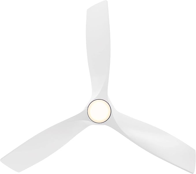 Modern Forms Zephyr 3 Blade 62 in. Indoor and Outdoor Smart Downrod Ceiling Fan with Remote Control - Integrated LED Selectable 4CCT 2700K-3000K-4000K-5000K - Matte White
