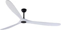 88 Inch Ceiling Fan Without Light, 3 Solid Wood Blades, Remote Control | 6 Speeds Available, Noiseless, fit for Flat/Sloped Ceiling, Wood Blades, desgin for Bedroom/Living Room/Dining Room