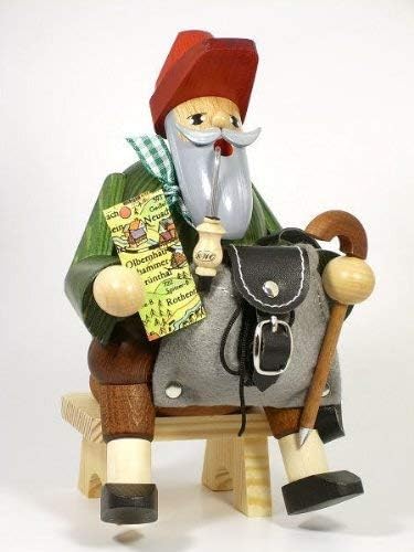 KWO Smoking Men Incense Holder, Rambler Sitting, 15 cm