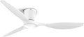 ocioc 52 inch Ceiling Fans with Lights and Remote, Dimmable Ceiling Fans with Reversible Quiet DC Motor, Flush Mount, 3CCT, White Ceiling Fan for Bedroom Living Room Indoor/Outdoor