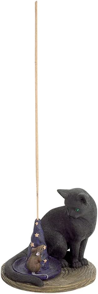 Magical Cat Incense Burner - Cat & Mouse W/ Wizard Hat Incense Holder