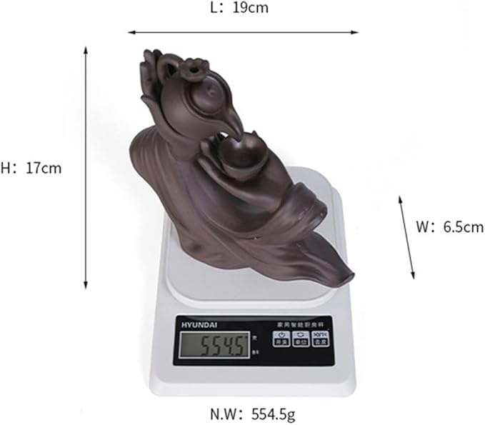 Buddha Hand Series Backflow Incense Burner Indoor Smoke Waterfall Incense Holder Creative Ceramic Incense Burner (Teapot Bergamot)