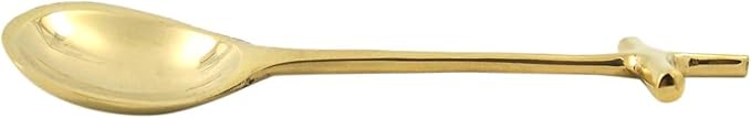 Needzo Brass Incense Spoon and Tong Set, Catholic Church Supplies, 3.75 and 6 Inches