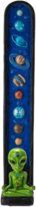 Pacific Giftware Colorful Alien Plante Incense Burner Galactic Explorer Resin Incense Burner with Alien Figurine Home Decor