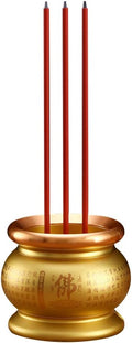 Copper Alloy LED Electric Incense Burner with USB Rechargeable Battery - Ideal for Buddhist Supplies
