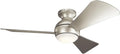 Kichler 330151NI 44 Inch Sola Ceiling Fan LED, 3 Speed Wall Control Full Function, Brushed Nickel Finish with Silver Blades