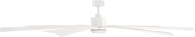 Modern Forms Size Matters Indoor and Outdoor 8-Blade 84in Smart Ceiling Fan in Matte White with 2700K-3000K-4000K-5000K Selectable LED Light Kit and Remote Control with Alexa and iOS or Android App