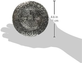 Triloka, Incense Holder Aluminum Asta Mangala Round 5 Inch