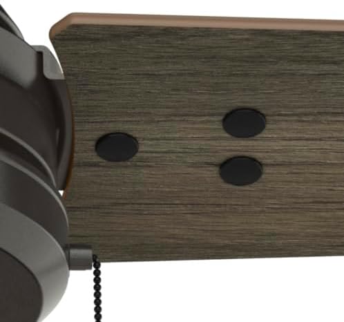 Hunter 52" Cassius Indoor/Outdoor Ceiling Fan, Pull Chain, Noble Bronze | Covered porches and living rooms get reversible blades, a no-light design, and streamlined industrial style with easy setup.