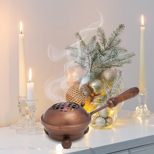 Handmade Coppertone Iron Incense PAN – 3.15 Inches Diameter, Copper Finish Burner for Charcoal & Resin Incense, Artisan Craftsmanship from India