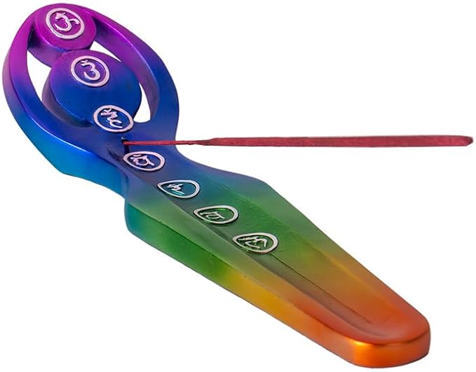 Pacific Giftware PT Rainbow Spiral Goddess Resin Figurine Incense Holder