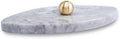 Sermo Ovoid Marble Incense Holder Burner Oval (Cloudy - Gray White)