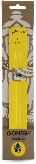 Gonesh - Incense Holder - Modern Home Decor - Wood Incense Burner - Yellow - 10” x 1.25”